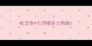 哈士奇4个月喂多少狗粮