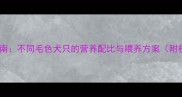 科学喂养指南不同毛色犬只的营养配比与喂养方案附权威食谱