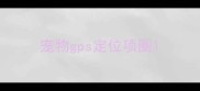 宠物gps定位项圈