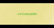 火车可以拖运宠物吗