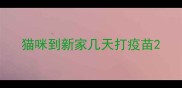 猫咪到新家几天打疫苗