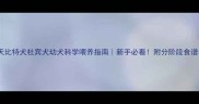 30天比特犬杜宾犬幼犬科学喂养指南新手必看附分阶段食谱表