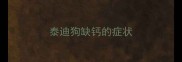 泰迪狗缺钙的症状