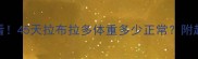 新手养狗必看45天拉布拉多体重多少正常附超全发育指南