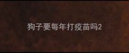 狗子要每年打疫苗吗