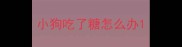 小狗吃了糖怎么办