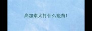 高加索犬打什么疫苗