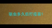 驱虫多久后打疫苗
