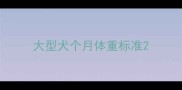大型犬个月体重标准