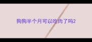 狗狗半个月可以吃肉了吗