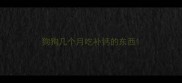 狗狗几个月吃补钙的东西