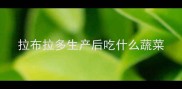 拉布拉多生产后吃什么蔬菜