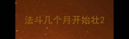 法斗几个月开始壮