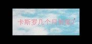 卡斯罗几个月剪尾