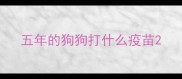 五年的狗狗打什么疫苗