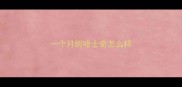 一个月的哈士奇怎么样