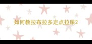 如何教拉布拉多定点拉屎