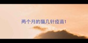 两个月的猫几针疫苗