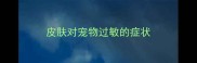 皮肤对宠物过敏的症状
