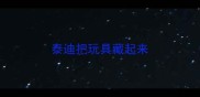 泰迪把玩具藏起来
