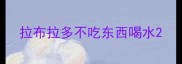 拉布拉多不吃东西喝水