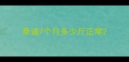 泰迪7个月多少斤正常