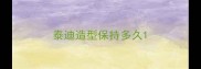 泰迪造型保持多久