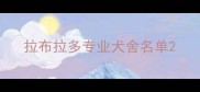 拉布拉多专业犬舍名单