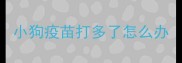小狗疫苗打多了怎么办