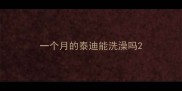 一个月的泰迪能洗澡吗