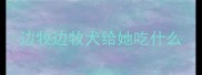 边牧边牧犬给她吃什么