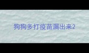 狗狗多打疫苗漏出来