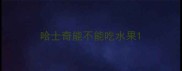 哈士奇能不能吃水果