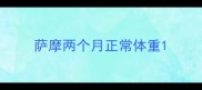 萨摩两个月正常体重