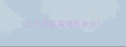 三个月的英短吃多少